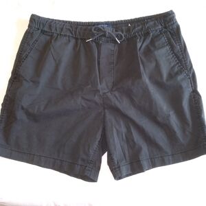 American Eagle Outfitters Gray Elastic-Waist Shorts with Welt Back Pocket